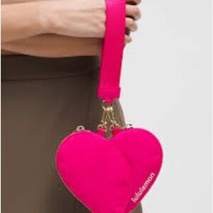 Lululemon Heart Dual Pouch Wristlet In “Passionate”